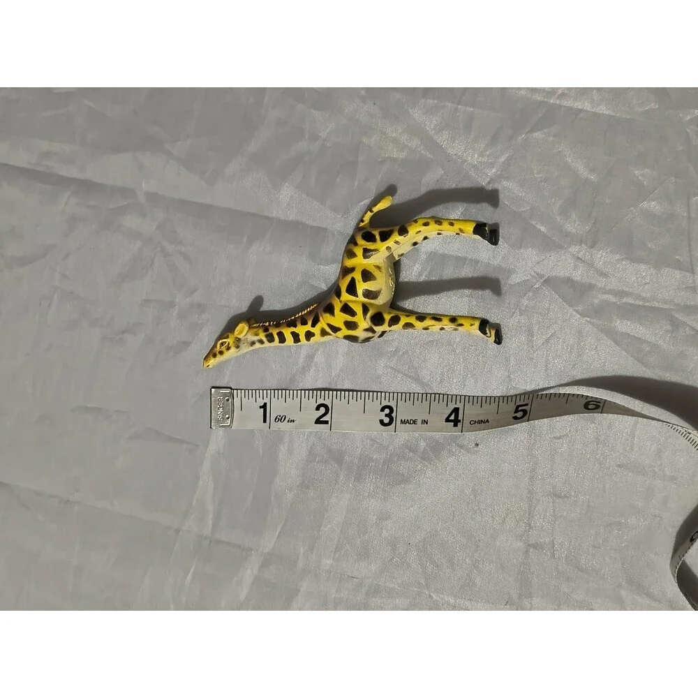 AAA Giraffe Figurine Toy Plastic Hard Heavy PVC Vtg Figure Safari Africa Baby